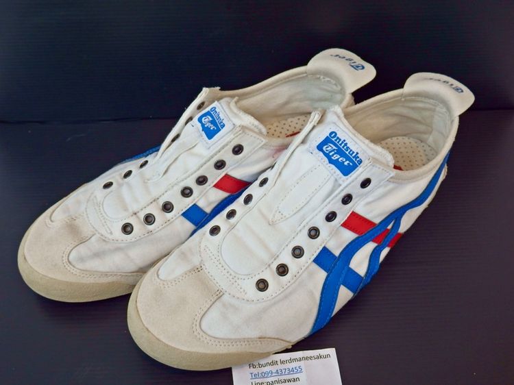ขาว Onitsuka Tiger MEXICO 66 SLIP ON สี WhiteTricolor ไซร์27cm แท้สวยๆ สภาพดี890 บาท