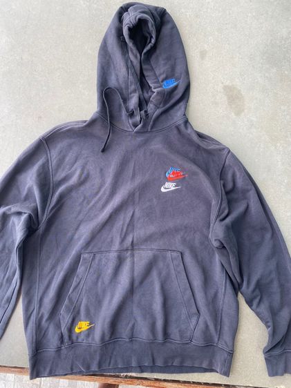 Nike Multi Logo Hoodie Black Pullover Streetwear