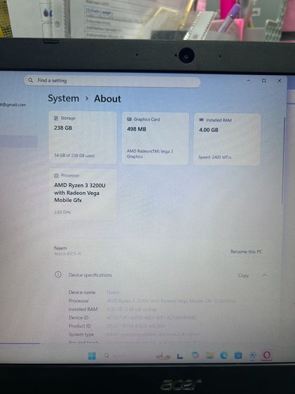 Acer Ryzen 3 3200U รูปที่ 5