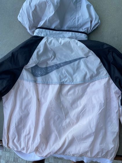 Nike Windbreaker Jacket White Grey Navy Zip Up รูปที่ 2