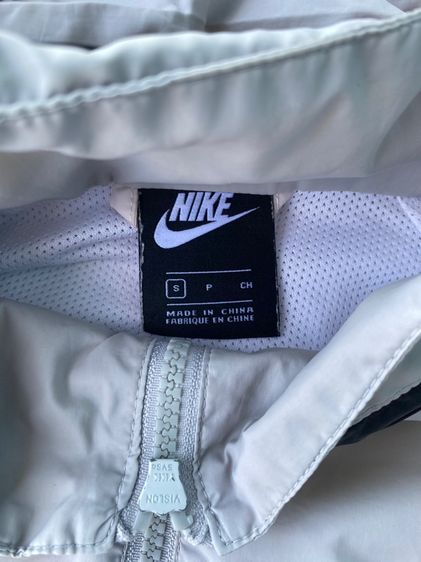 Nike Windbreaker Jacket White Grey Navy Zip Up รูปที่ 3