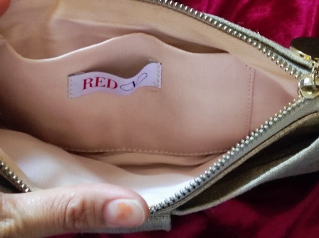 กระเป๋า Red Valentino Beige Canvas   Clutch   รูปที่ 6