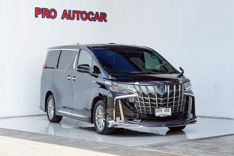 Toyota Alphard 2018 2.5 Hybrid SR C-Package E-Four 4WD Utility-car ไฮบริด ไม่ติดแก๊ส เกียร์อัตโนมัติ ดำ รูปที่ 2