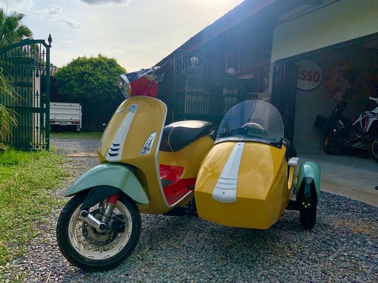 พ่วงข้างแบบหัวเหลี่ยม สำหรับ NEW VESPA SPRINTและPRIMAVERA รูปที่ 2