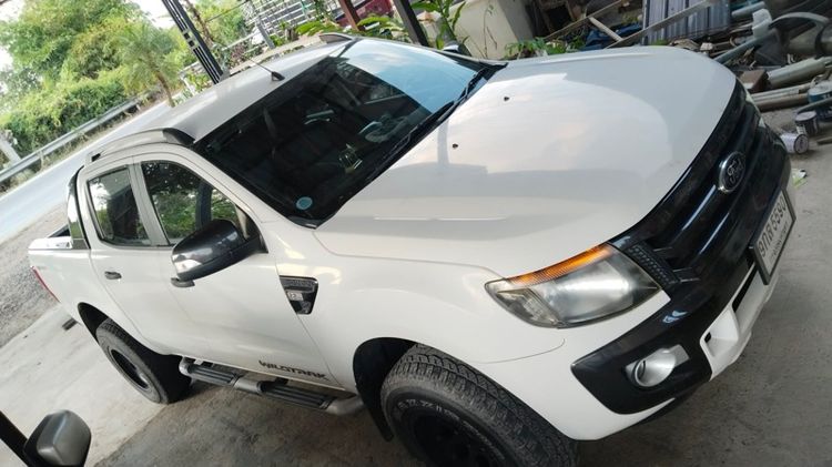 Ford Ranger 2014 2.2 Hi-Rider Wildtrak Pickup ดีเซล ไม่ติดแก๊ส เกียร์อัตโนมัติ ขาว รูปที่ 2