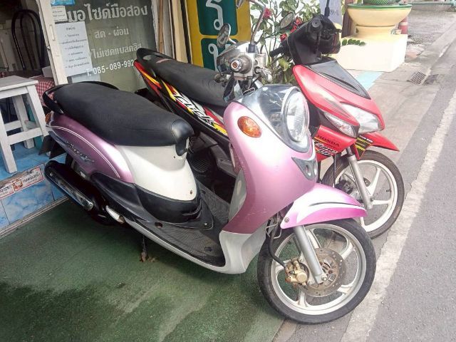 Yamaha Fino 2012 ฟีโน่ ขาว ชมพู ล้อแมค ภาษี69 เอกสาร พร้อมเล่มครบโอน เครื่องดี สวยเดิมๆ พร้อมใช้ สด-ผ่อน 14,900 ไม่เช็คแบล็คลิส พิกัด ซ.พิบูลสงคราม22  โทร.0850899925