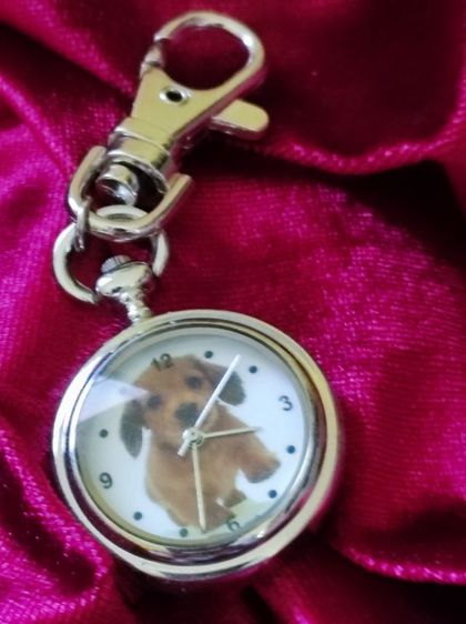 พวงกุญแจ Pocket Watch Keychain ควอตซ์ หน้าปัดสุนัขดัชชุน รูปที่ 2