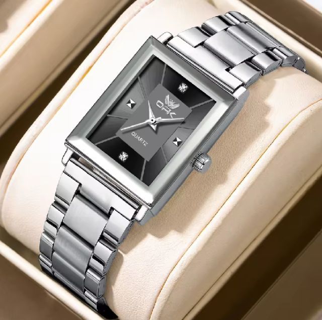 OPK นาฬิกาควอตซ์กันน้ำของแท้ดั้งเดิมสแตนเลสสตีลแฟชั่นเรียบง่ายนาฬิกาสำหรับผู้ชาย รูปที่ 2