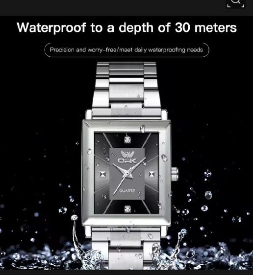 OPK นาฬิกาควอตซ์กันน้ำของแท้ดั้งเดิมสแตนเลสสตีลแฟชั่นเรียบง่ายนาฬิกาสำหรับผู้ชาย รูปที่ 3