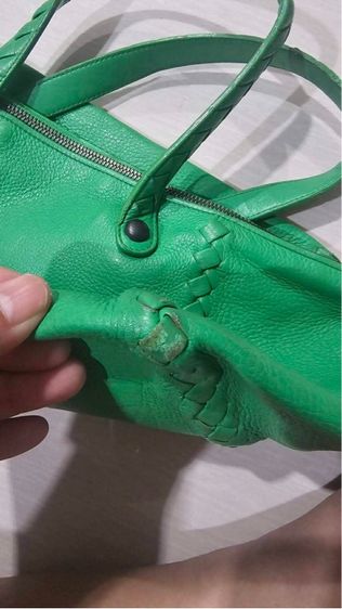 Bottega Veneta Green Cervo Deerskin Handbag รูปที่ 8