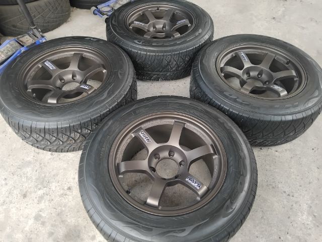 18" แม็ก te37 กว้าง 9 ออฟ 0 สีน้ำตาลเข้ม พร้อมยาง Nitto ปลายปี 20