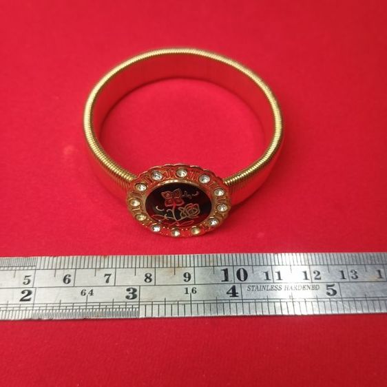 🔖ข้อมือสปริงสีทอง แต่งกังไสลายดอกไม้ ของจริงสวยมาก งานจากต่างประเทศ รูปที่ 6