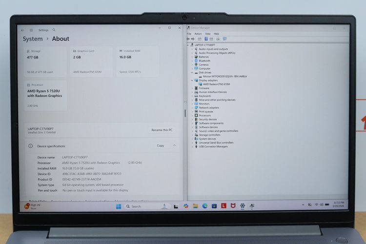 LENOVO IDEAPAD SLIM 3 Ryzen5 7520U RAM16-512GB - ID26030557 รูปที่ 3