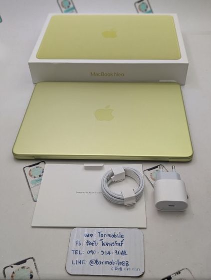 Macbook Neo Ram 8 Rom 256 ศูนย์ไทย ของใหม่มือ 1 แกะเช็ค ประกันเดินวันนี้ สภาพใหม่เอี่ยม อุปกรณ์ครบยกกล่อง รอบชาร์จ 0 รอบ เพียง 17,590 บาท
