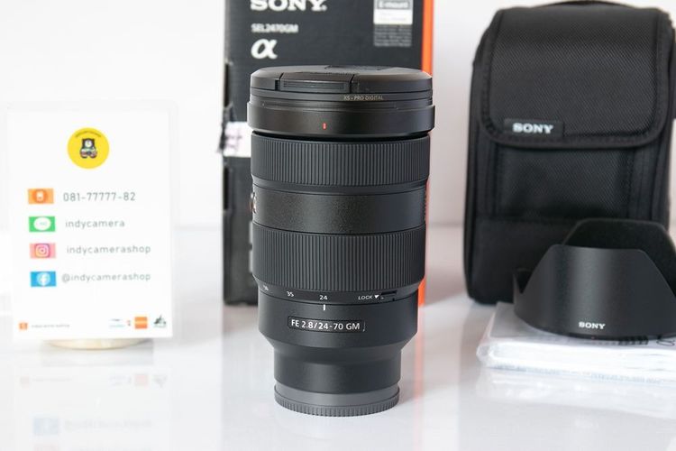 กล้องมิลเลอร์เลส ไม่กันน้ำ Sony FE 24-70mm f2.8 GM เลนส์ศูนย์ สภาพสวย อุปกรณ์ครบ+BW Filter