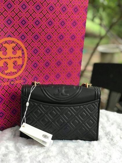 ผ่อนชำระ TORY BURCH Fleming Sheepskin Crossbody Bag Shoulder Bag Small Size Women's Black