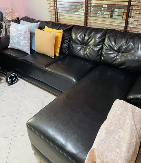 น้ำตาลเข้ม หนัง 4+ ที่นั่ง โซฟาเซ็ต