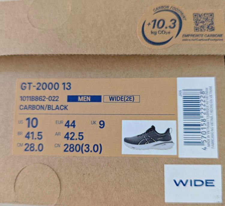 มือ1 Asics GT2000 13(2E)US10 ของแท้พร้อมกล่อง รูปที่ 3