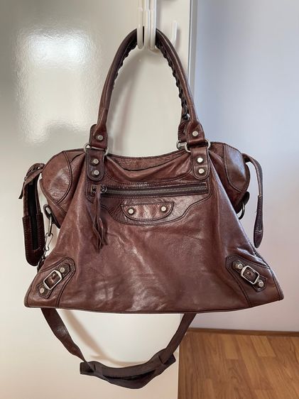 ไม่ระบุ น้ำตาล Balenciaga กระเป๋ามือสองหนังแท้