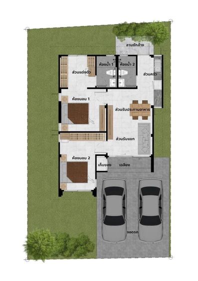 มีบางส่วน ใช่ บ้านเดี่ยว รูปที่ 2