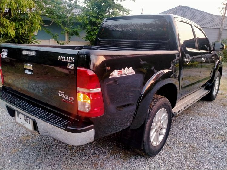 Toyota Hilux Vigo Champ 2013 Smart Cab 2.5 E VNT Prerunner Pickup ดีเซล ไม่ติดแก๊ส เกียร์อัตโนมัติ ดำ รูปที่ 4