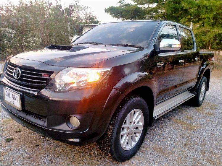 Toyota Hilux Vigo Champ 2013 Smart Cab 2.5 E VNT Prerunner Pickup ดีเซล ไม่ติดแก๊ส เกียร์อัตโนมัติ ดำ รูปที่ 3