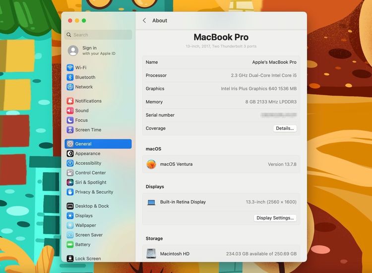 MacBook Pro 13-inch 2017 Ram8GB SSD256GB Two Thunderbolt 3ports SpaceGray รูปที่ 13