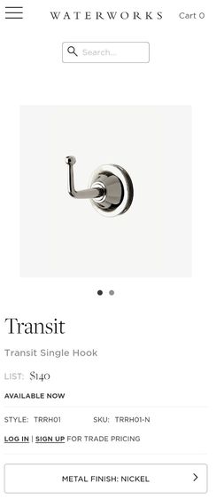 waterworks studio ขอเกี่ยวผ้า Transit