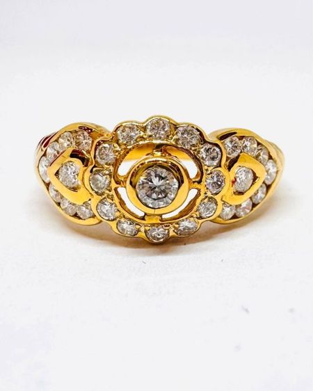 แหวนเพชรแท้ทอง 90