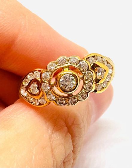 แหวนเพชรแท้ทอง 90 รูปที่ 2