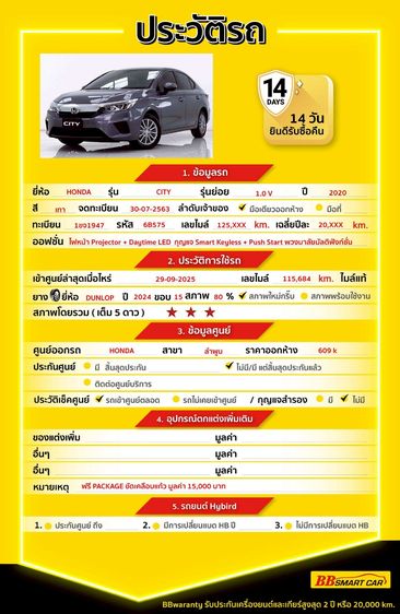 Honda City 2020 1.0 V Sedan เบนซิน ไม่ติดแก๊ส เกียร์อัตโนมัติ เทา รูปที่ 2