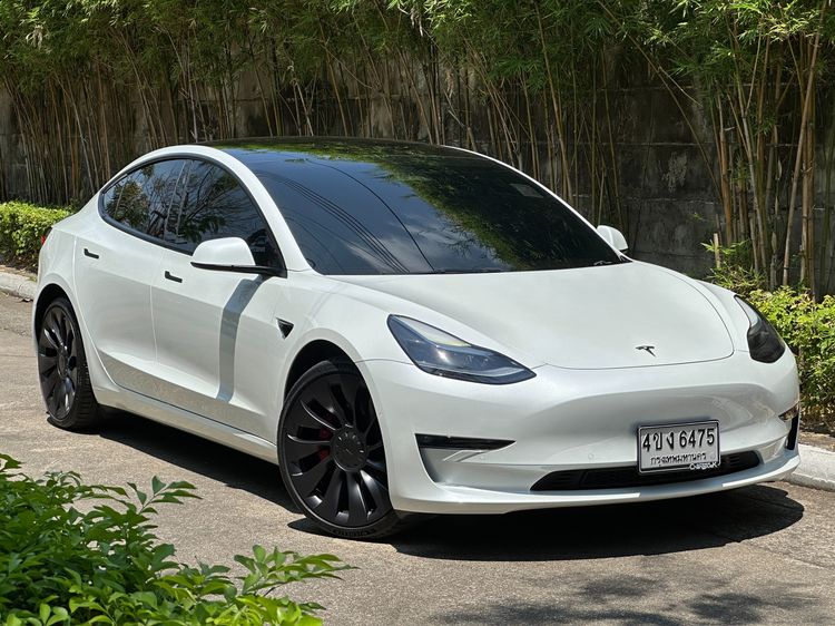รถ Tesla Model-3 Performance 4WD สี ขาว
