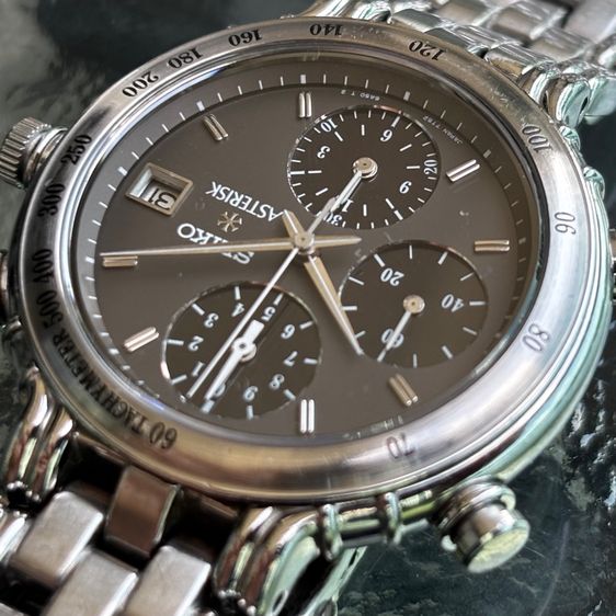 ของหายากยุค 90s Seiko Asterisk Chronograph เข็มจับ 1 ใน 100 วินาที (Ref. 7T52-6A50) สภาพสวย สายบานพับตรงรุ่น รูปที่ 8