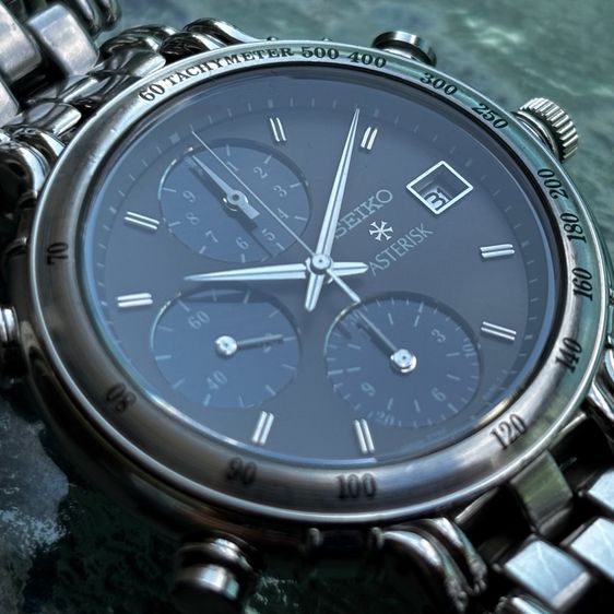 ของหายากยุค 90s Seiko Asterisk Chronograph เข็มจับ 1 ใน 100 วินาที (Ref. 7T52-6A50) สภาพสวย สายบานพับตรงรุ่น รูปที่ 6