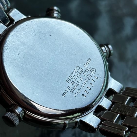 ของหายากยุค 90s Seiko Asterisk Chronograph เข็มจับ 1 ใน 100 วินาที (Ref. 7T52-6A50) สภาพสวย สายบานพับตรงรุ่น รูปที่ 13