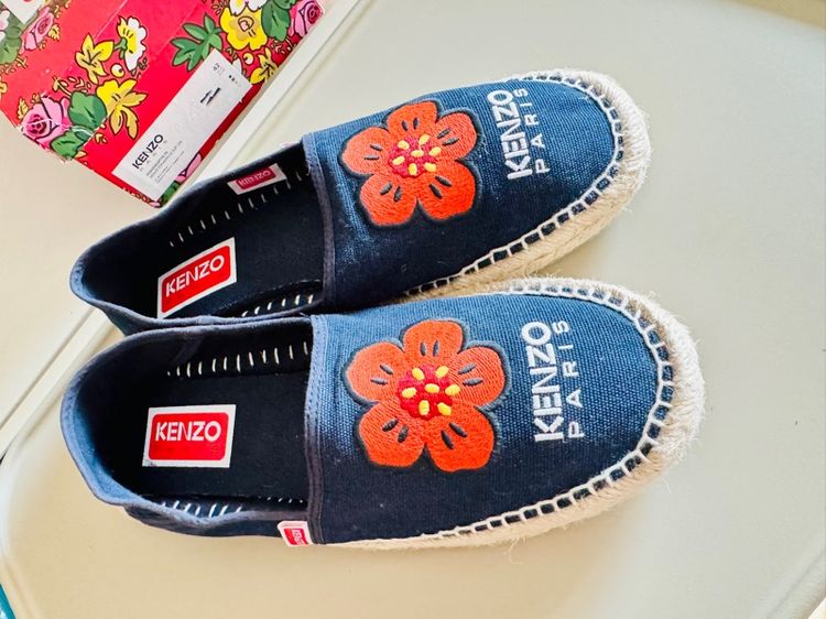 Used Kenzo Espadrilles Futaro Murakami Blue Marine Canvas Slip-on Size 42 รูปที่ 5