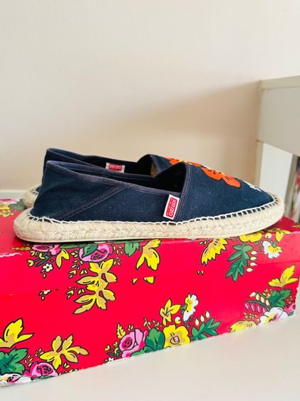 Used Kenzo Espadrilles Futaro Murakami Blue Marine Canvas Slip-on Size 42 รูปที่ 8