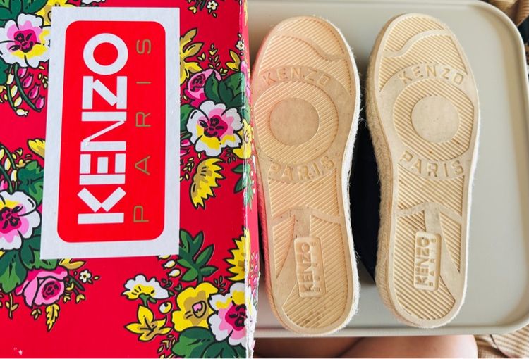 Used Kenzo Espadrilles Futaro Murakami Blue Marine Canvas Slip-on Size 42 รูปที่ 16
