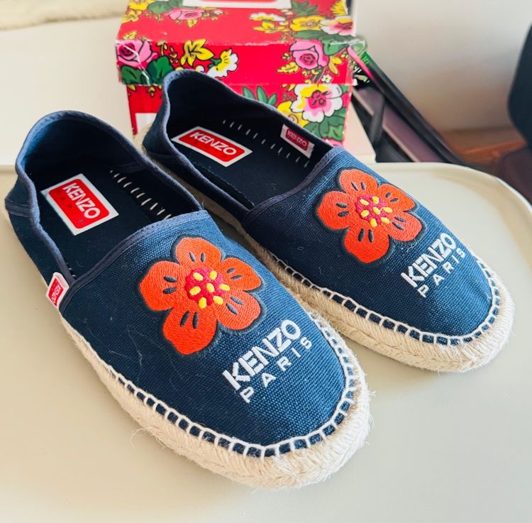 Used Kenzo Espadrilles Futaro Murakami Blue Marine Canvas Slip-on Size 42 รูปที่ 18