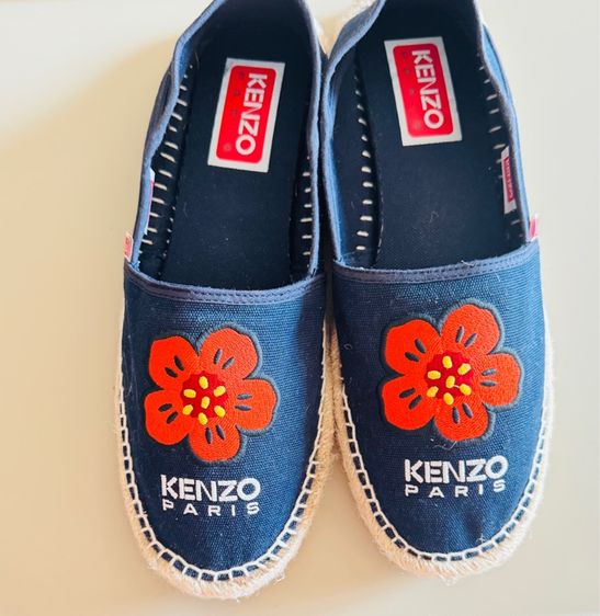 Used Kenzo Espadrilles Futaro Murakami Blue Marine Canvas Slip-on Size 42
