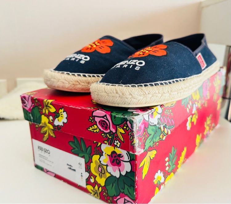 Used Kenzo Espadrilles Futaro Murakami Blue Marine Canvas Slip-on Size 42 รูปที่ 11