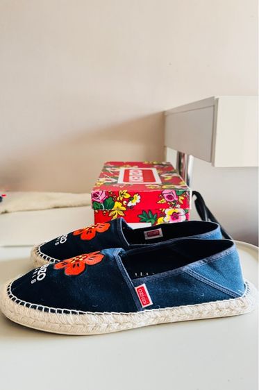 Used Kenzo Espadrilles Futaro Murakami Blue Marine Canvas Slip-on Size 42 รูปที่ 6