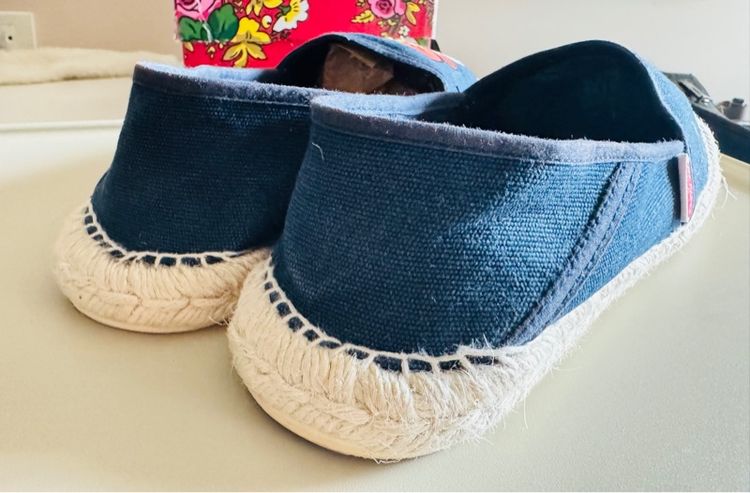 Used Kenzo Espadrilles Futaro Murakami Blue Marine Canvas Slip-on Size 42 รูปที่ 3