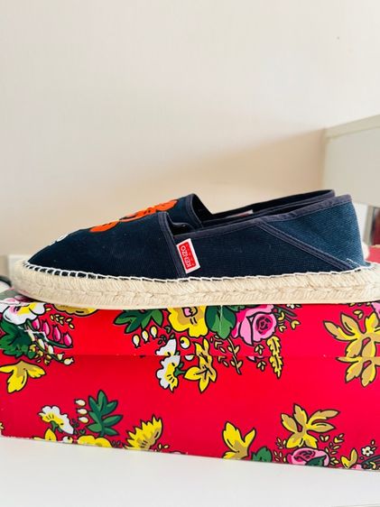 Used Kenzo Espadrilles Futaro Murakami Blue Marine Canvas Slip-on Size 42 รูปที่ 10