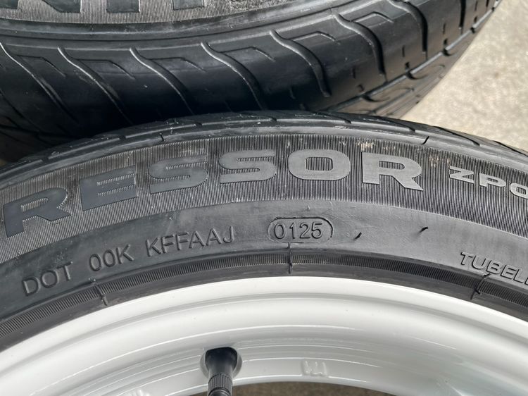 ✨ล้อแม็ก✨6รู139 TURISMO ขอบ 17 สีขาว พร้อมยาง 215-55-17 Arisun💥ปี 25💥 รูปที่ 9