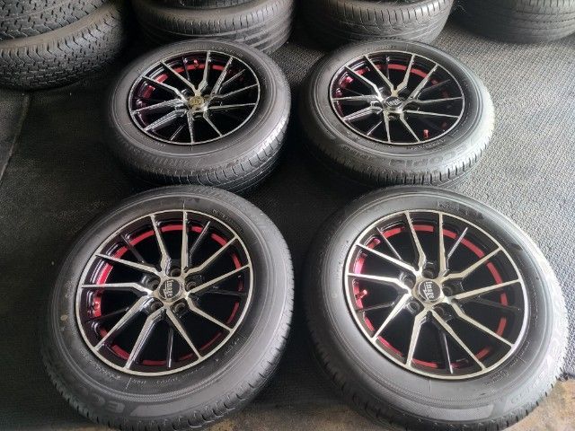 ล้อแม็กขอบ15 5รู100 พร้อมยางใส่อัลติส พรีอูส