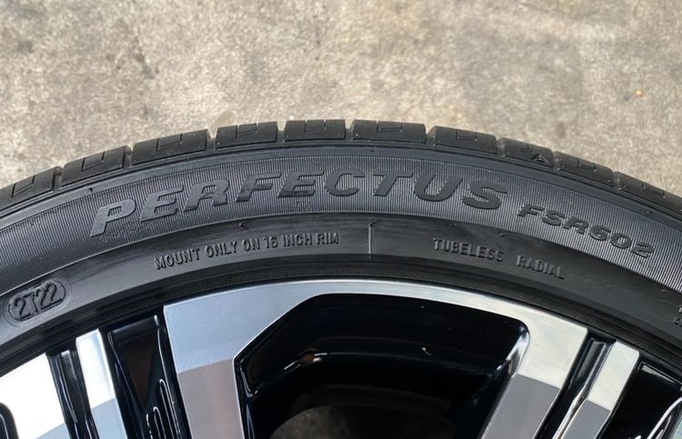 ✨ล้ออะไหล่✨4รู100 Toyota Yaris Ativ ขอบ 16 ดำหน้าเงา พร้อมยาง 195-50-16 FORTUNE ปี 22 รูปที่ 3