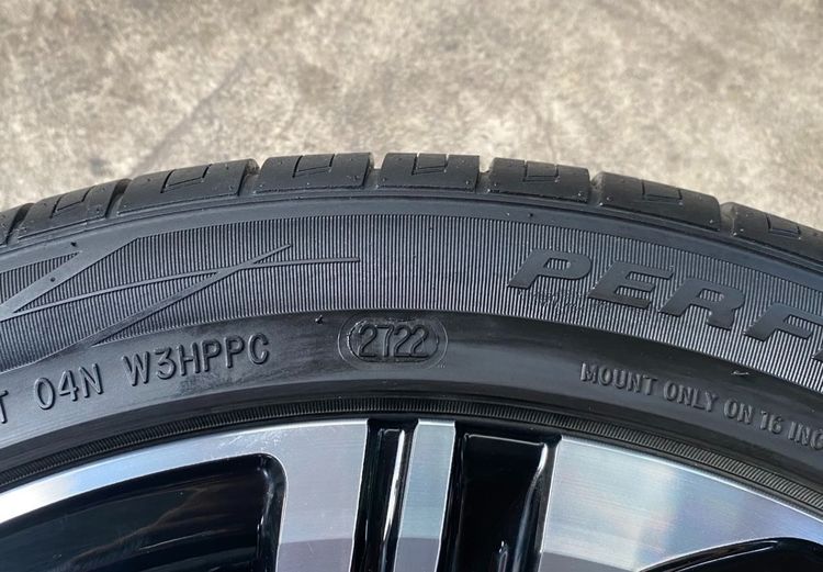 ✨ล้ออะไหล่✨4รู100 Toyota Yaris Ativ ขอบ 16 ดำหน้าเงา พร้อมยาง 195-50-16 FORTUNE ปี 22 รูปที่ 5
