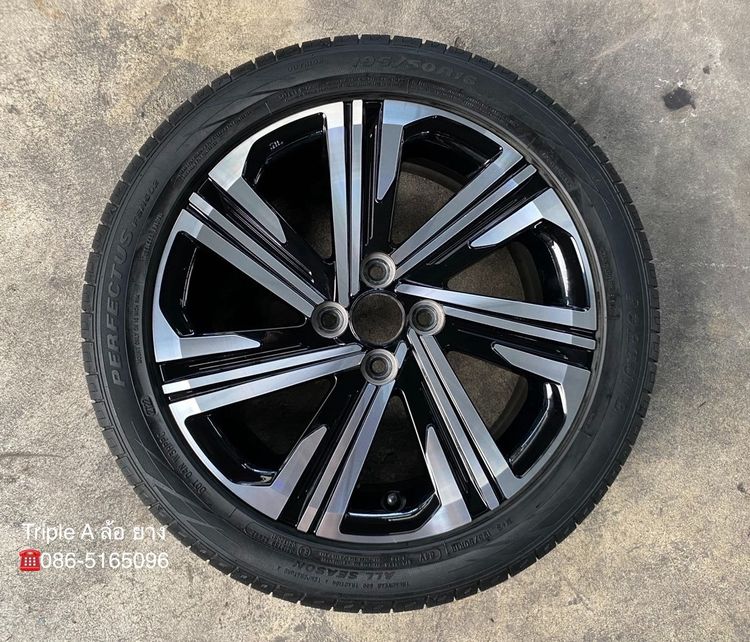 อื่นๆ อะลูมิเนียมอัลลอย 16" ✨ล้ออะไหล่✨4รู100 Toyota Yaris Ativ ขอบ 16 ดำหน้าเงา พร้อมยาง 195-50-16 FORTUNE ปี 22