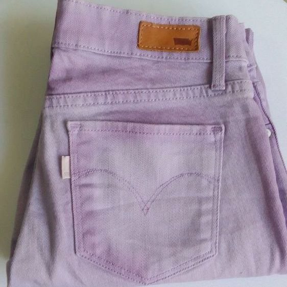 กางเกงยีนส์ผู้หญิง levi's ป้าย R สีสวยหายากสีม่วงอ่อน ๆ อมชมพูนิดนึง รูปที่ 8
